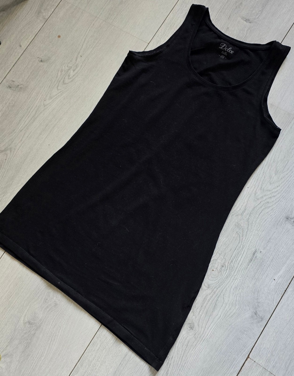 Zwart Dolce Bella lang mouwloos shirt maat M, Maat 38/40 (M), Dolce Bella, Zwart, Ophalen of Verzenden