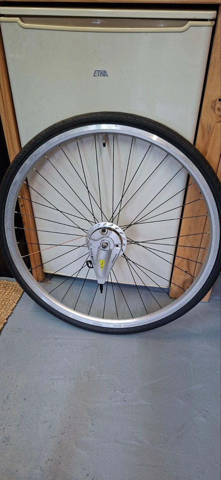 Shimano Inter-M Voorwiel en Band, Wiel, Gebruikt, Elektrische fiets, Ophalen of Verzenden
