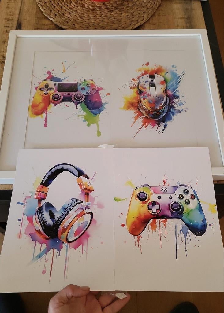 4 supermooie game posters A4, Ophalen of Verzenden, Wanddecoratie