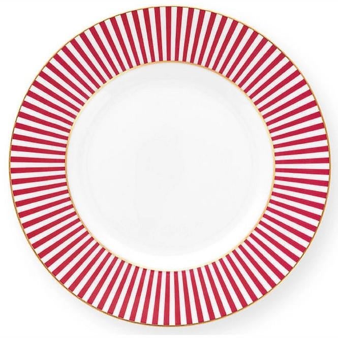 Ontbijtbord Pip Studio Royal Stripes Dark Pink 17 cm, Ophalen of Verzenden, Porselein, Overige stijlen, Bord(en)