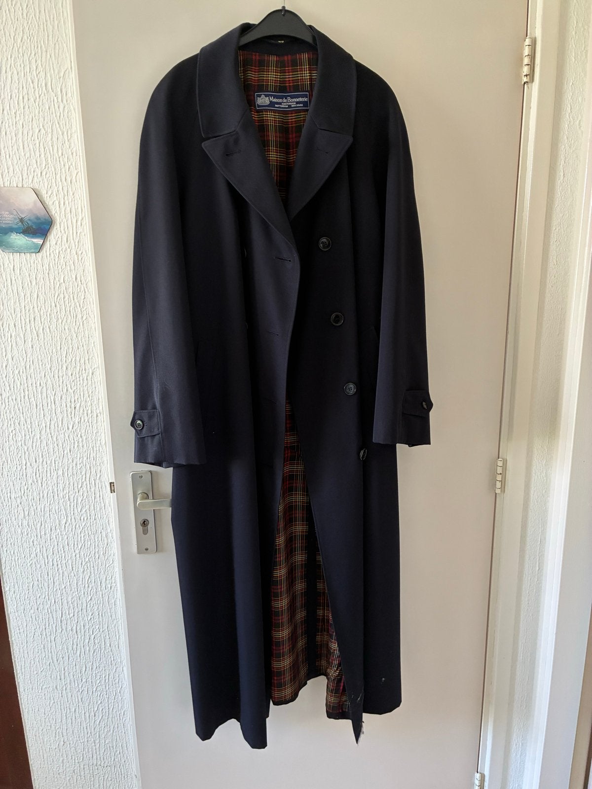 Collegejas, trenchcoat van de Bonneterie, Ophalen of Verzenden, Gedragen, Maat 46/48 (XL) of groter, Blauw