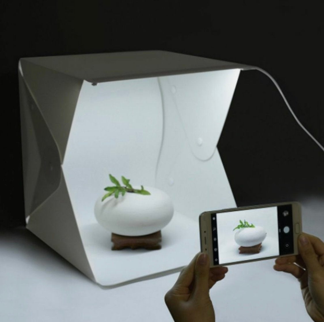 Mini Photo Studio vouwbaar LED, Ophalen, Zo goed als nieuw, Lamp of Flitsset