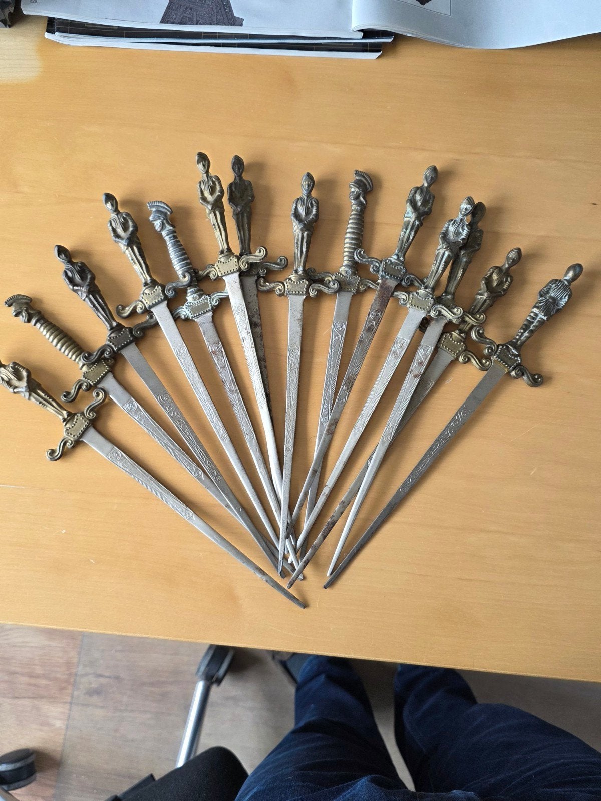 Set van 14 decoratieve briefopener zwaarden, Antiek en Kunst, Ophalen of Verzenden