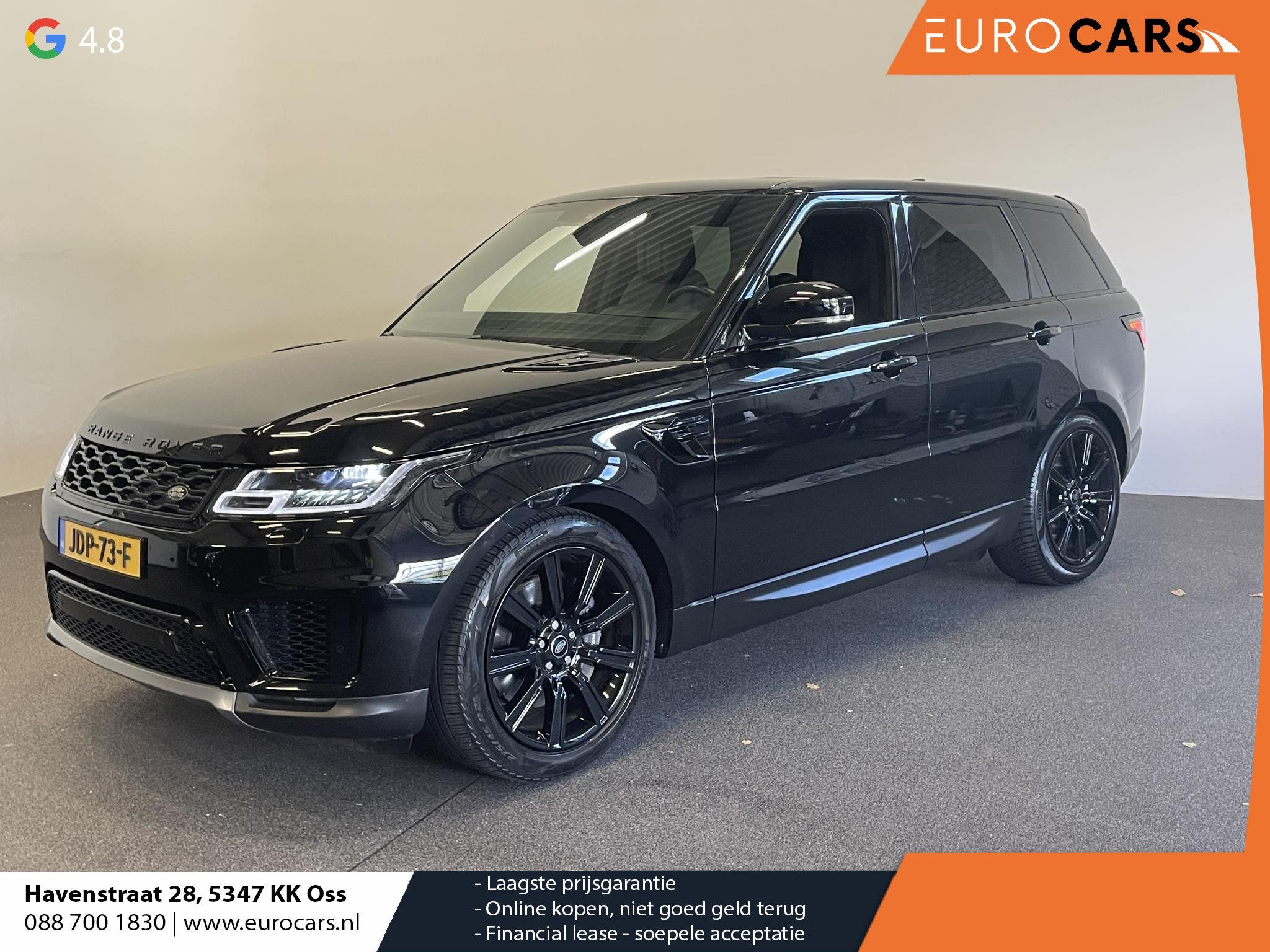 Land Rover Range Rover Sport P400e SE Black Pack Navigatie A, Gebruikt, 2500 kg, Zwart, Bedrijf