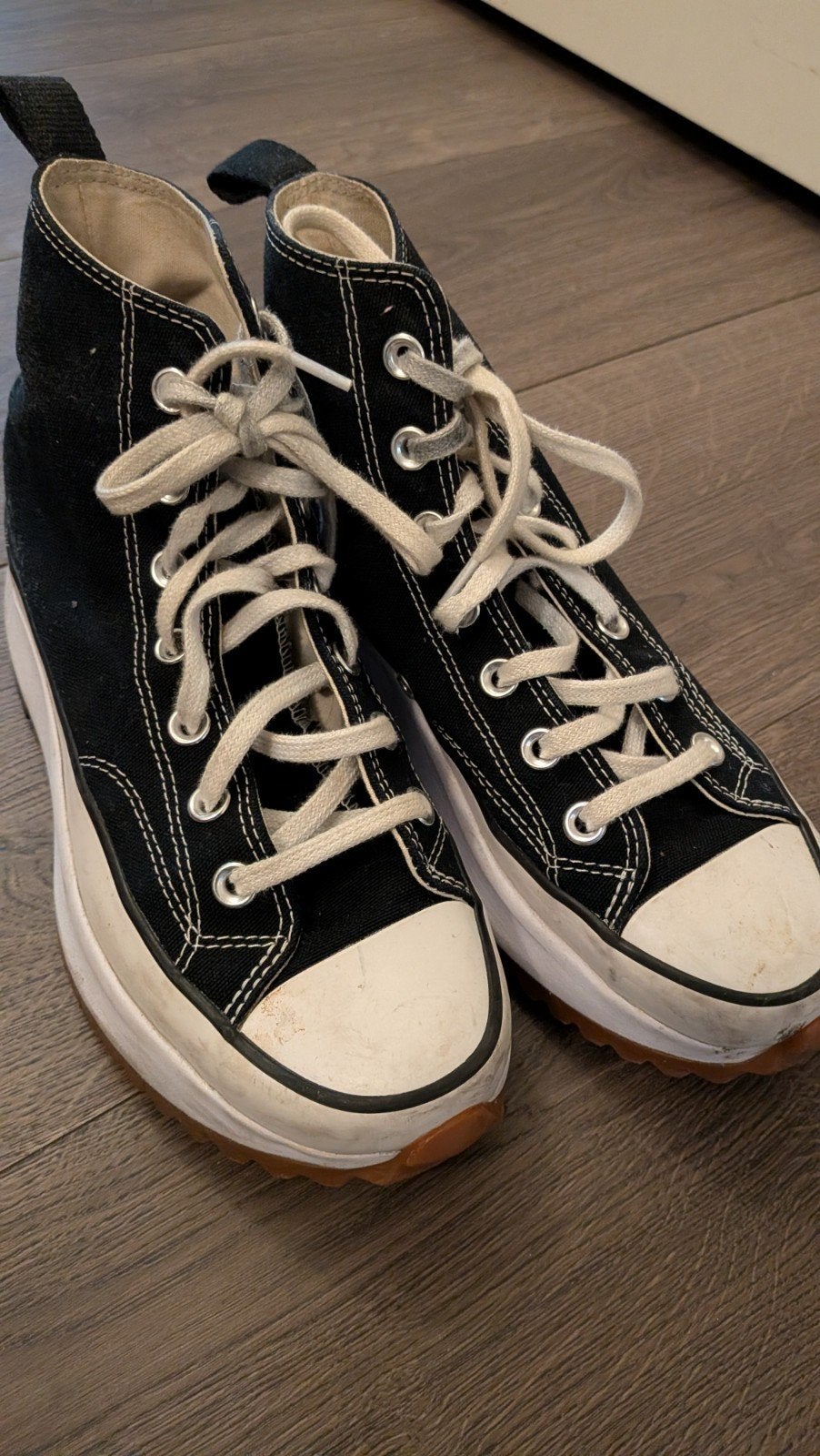 Converse Run Star Hike High Top Zwart - Maat 38,5, Ophalen of Verzenden, Zo goed als nieuw, Zwart, Sneakers of Gympen