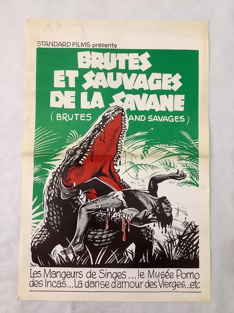 BRUTES & SAVAGE   Filmposter   36-54 cm   Used, Ophalen of Verzenden, Gebruikt, Deurposter of groter, Film en Tv