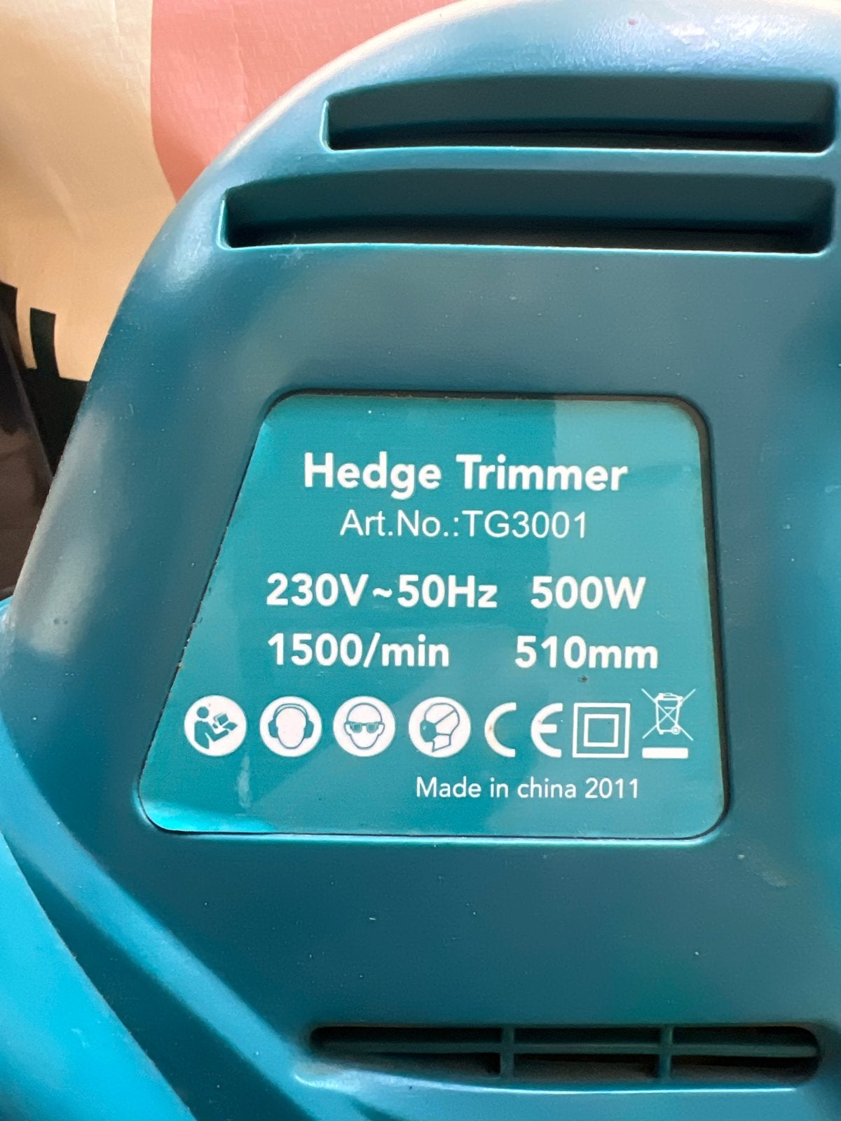 Heggenschaar 500W 510mm bladlengte - Elektrisch, Ophalen of Verzenden, Gebruikt, Elektrisch