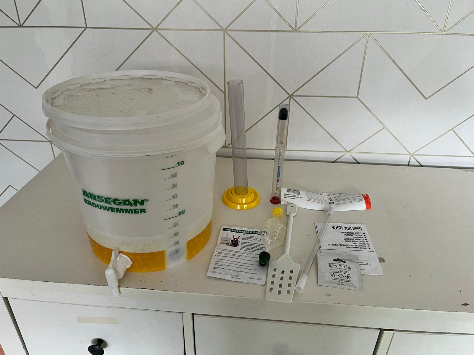 Complete Zelf Bierbrouw Set - Start Vandaag Nog!, Hobby en Vrije tijd, Overige Hobby en Vrije tijd, Gebruikt, Ophalen
