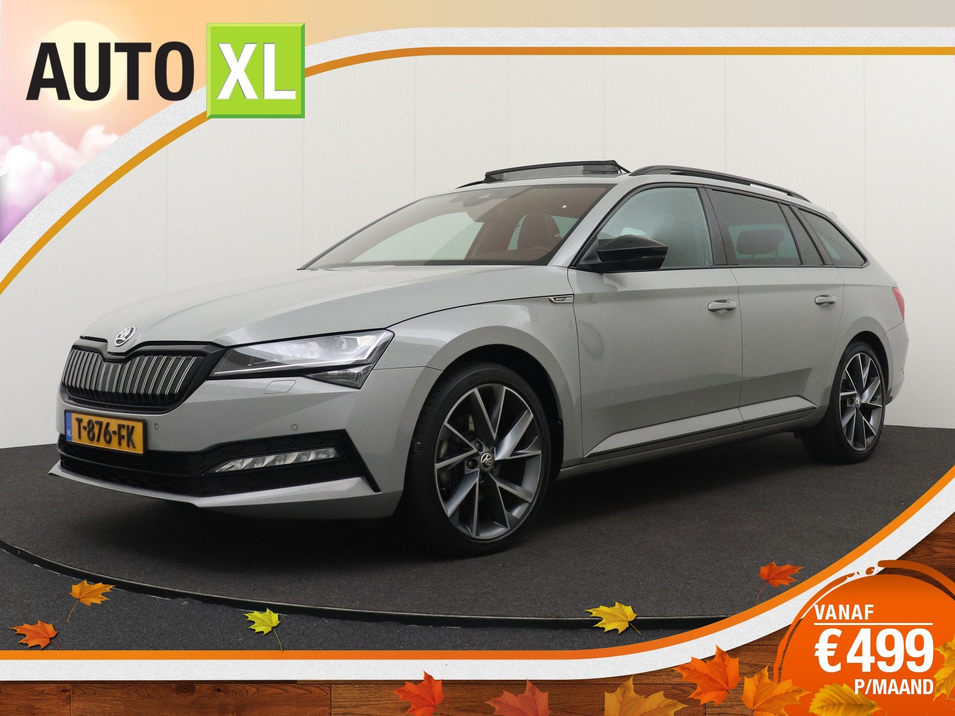 Skoda Superb Combi 218 PK PHEV Aut. Sportline Pano-Dak Adapt, Dealer onderhouden, Gebruikt, 4 cilinders, Origineel Nederlands