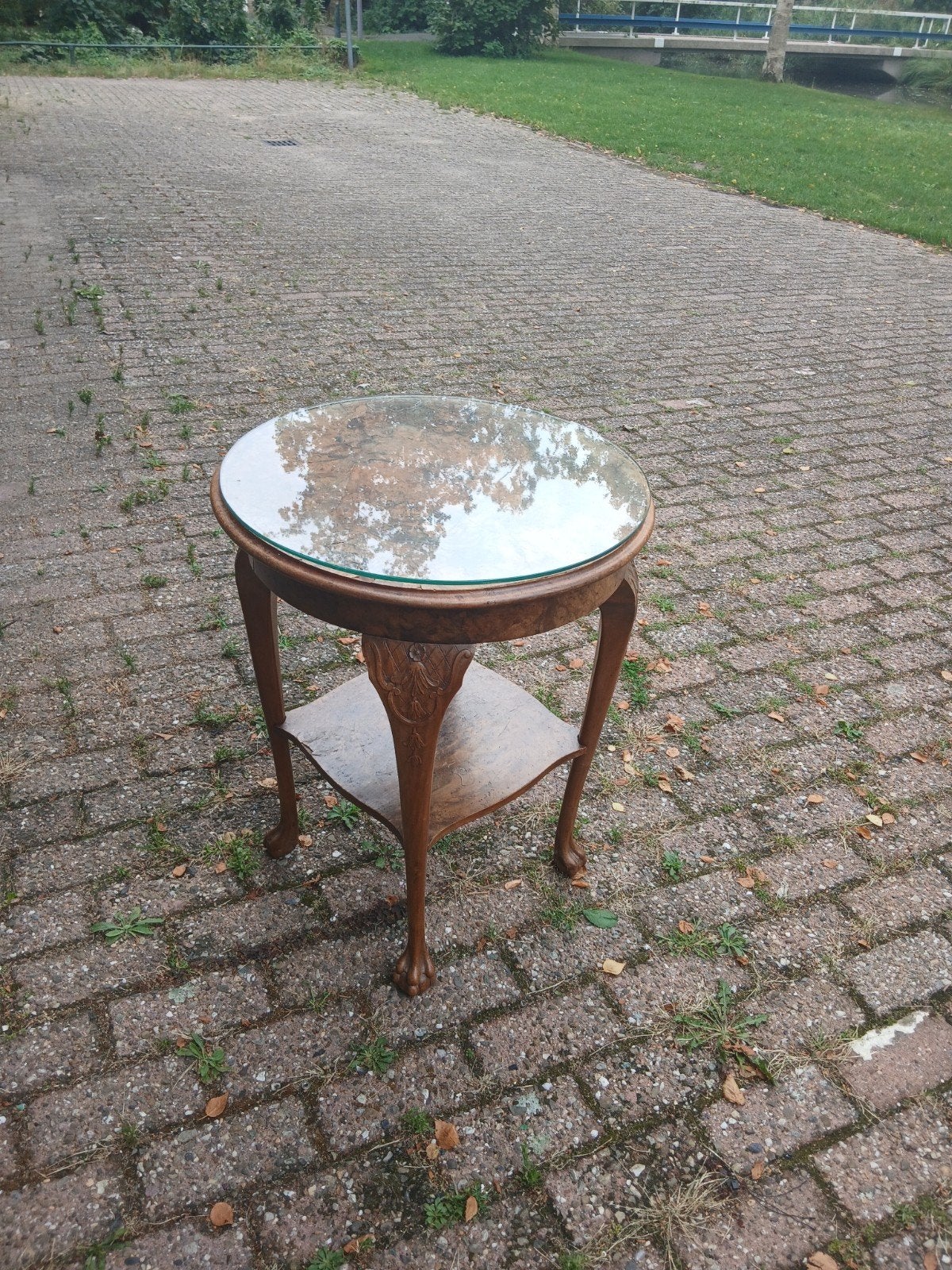 antieke tafel, Ophalen