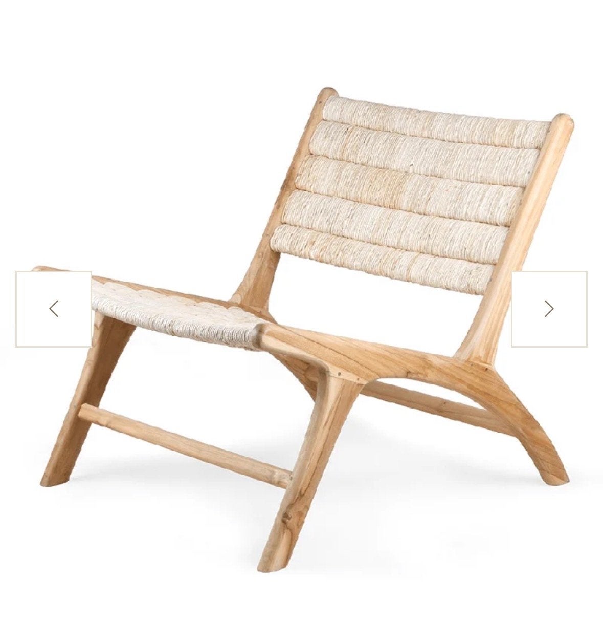 HK Living lounge stoel van teak, Huis en Inrichting, Ophalen, Bruin, Nieuw, Eén