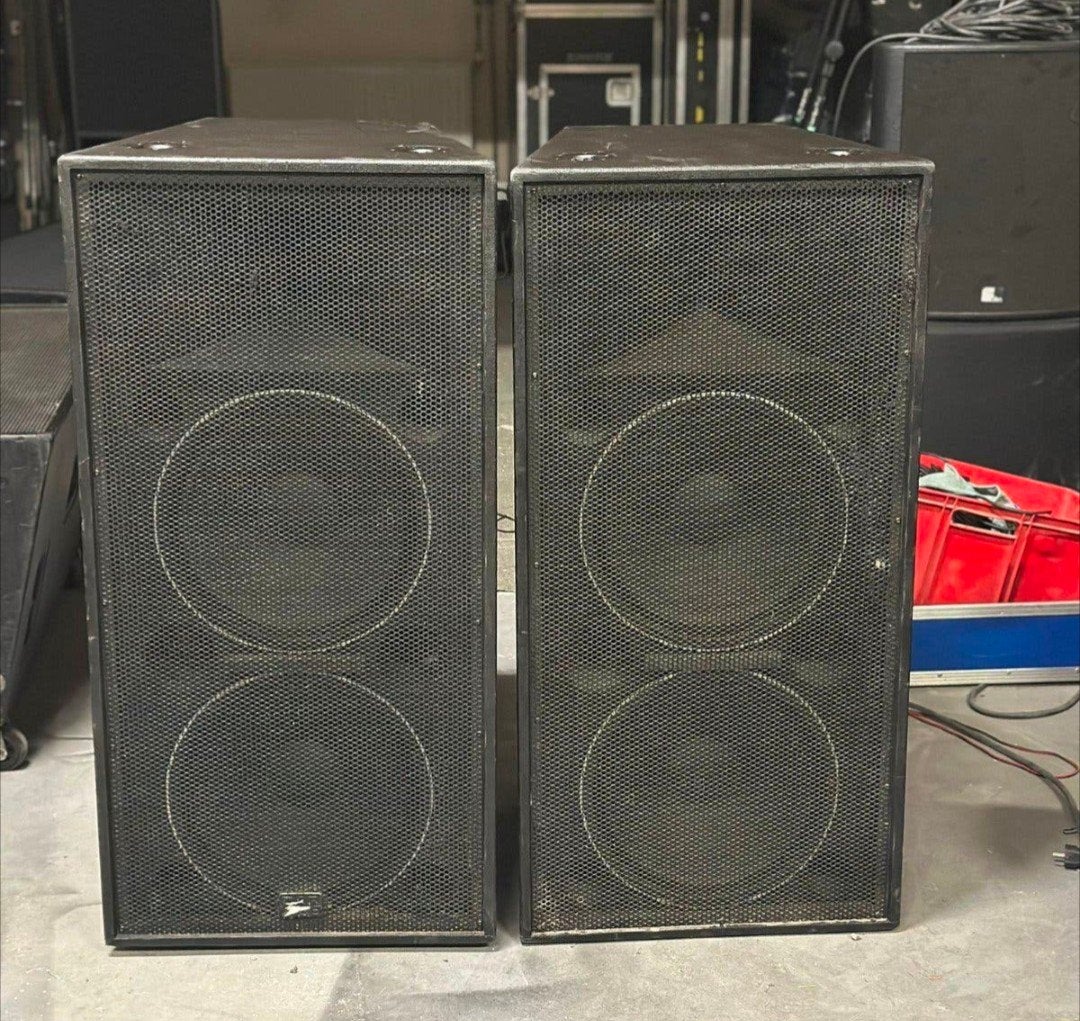 ✅Dap sm215 topkasten dubbel 15 inch, Ophalen, Gebruikt, 150 watt of meer, Speakerset