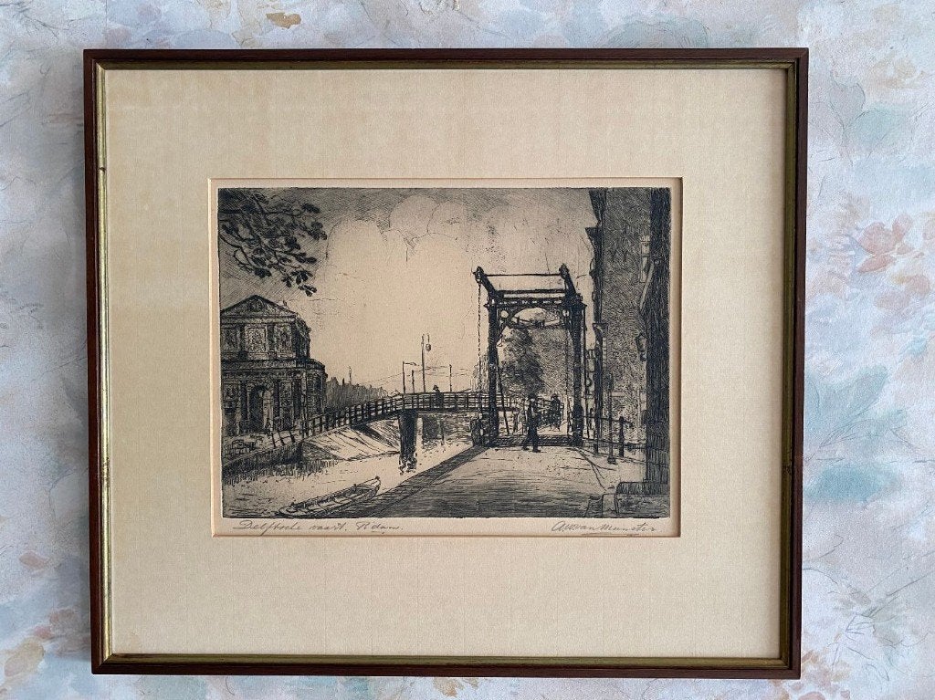Ets  ,  Delftsche vaart   .  Rotterdam, Ophalen of Verzenden, Ets