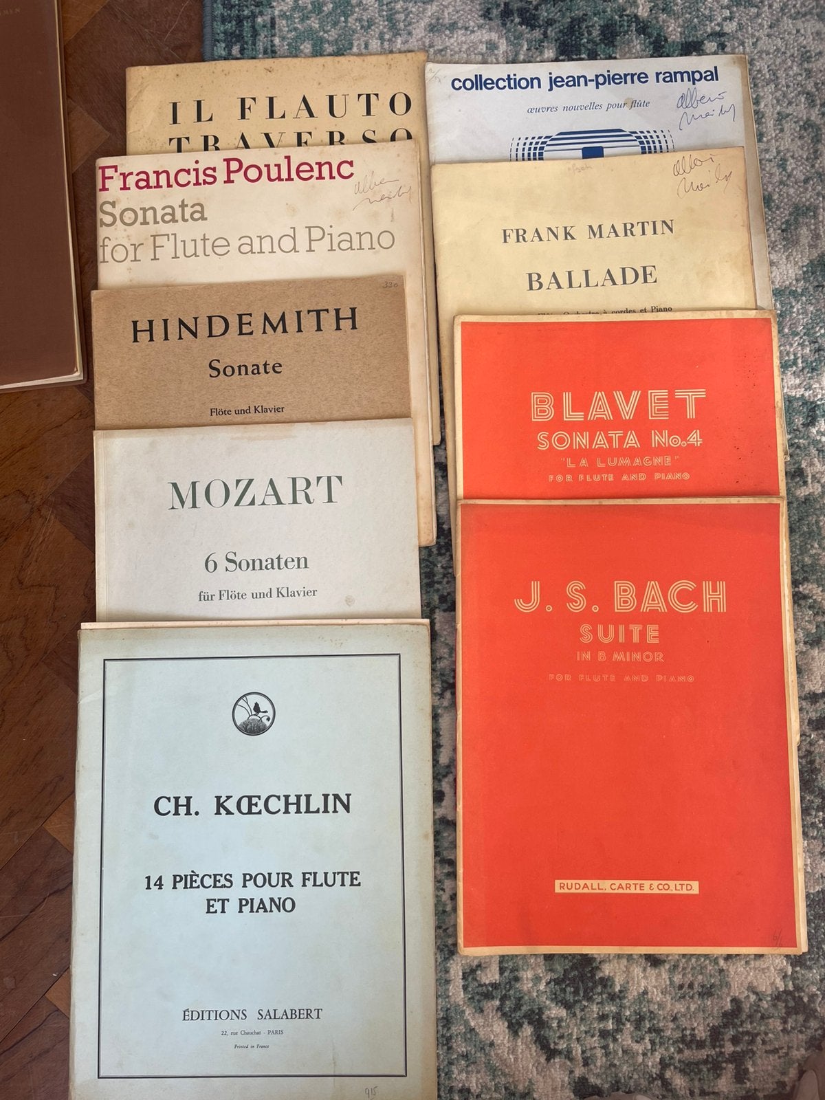Bladmuziek fluit, fluit en piano., Muziek en Instrumenten, Ophalen, Gebruikt, Klassiek, Dwarsfluit of Piccolo