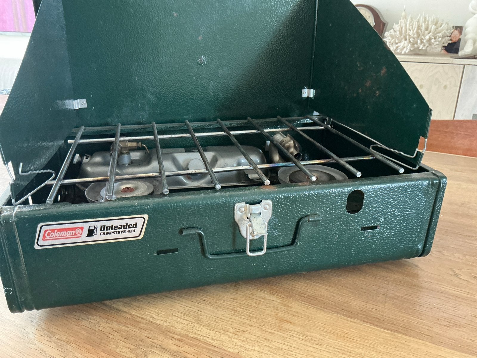 Coleman Unleaded Campstove 424 - 2-pits kooktoestel, Ophalen of Verzenden, Gebruikt