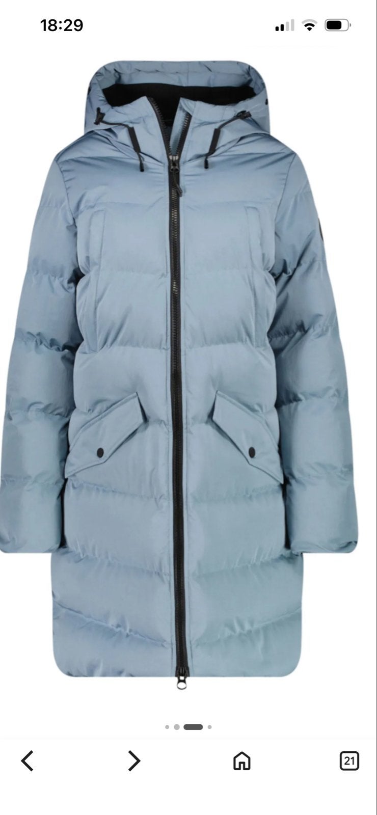 Cars Jeans lange winterjas maat L, Ophalen, Zo goed als nieuw, Maat 42/44 (L), Blauw