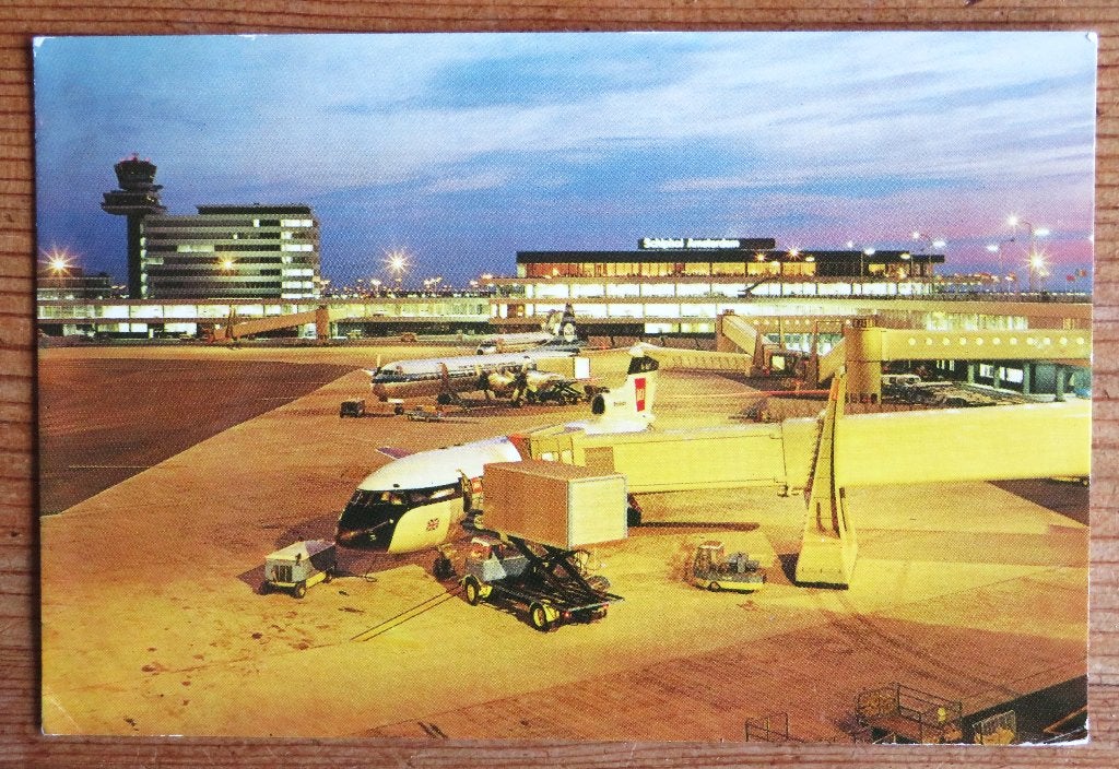 Amsterdam Schiphol bij avond, Ophalen of Verzenden, Voor 1920, Noord-Brabant