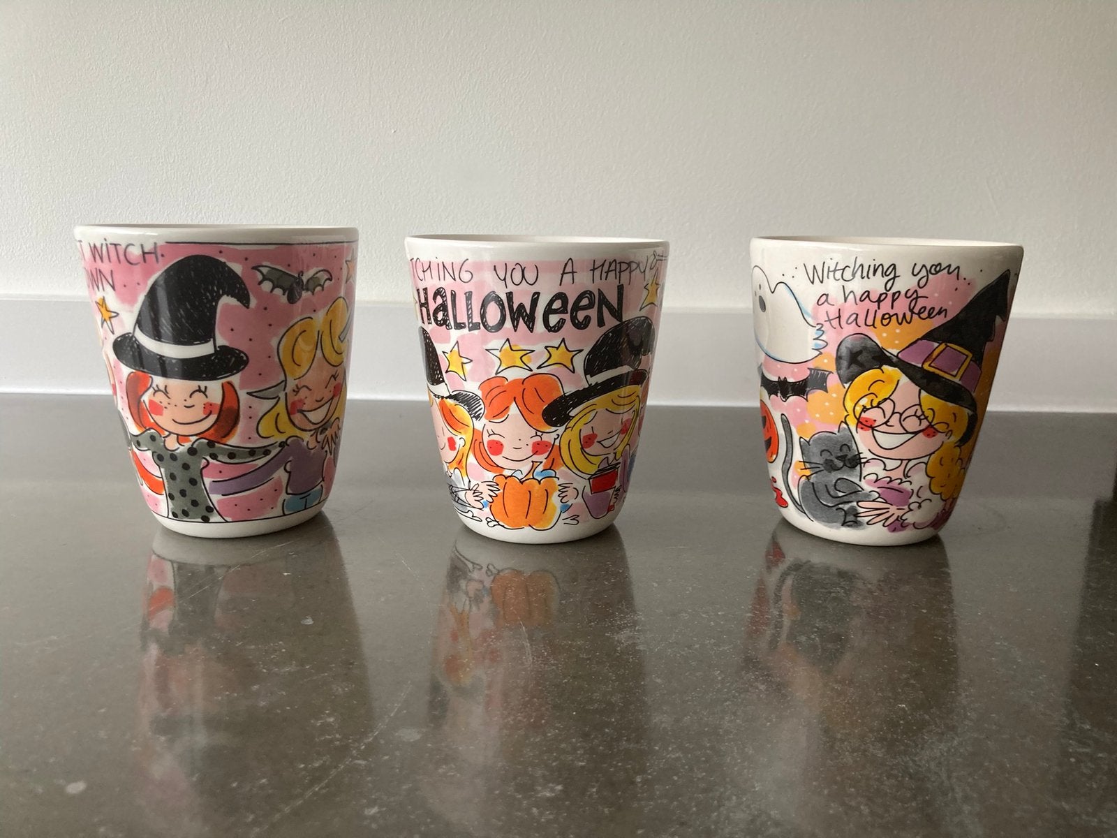 Blond Amsterdam Halloween mok 3x hele set, Ophalen, Blond Amsterdam, Nieuw, Kop(pen) en/of Schotel(s)