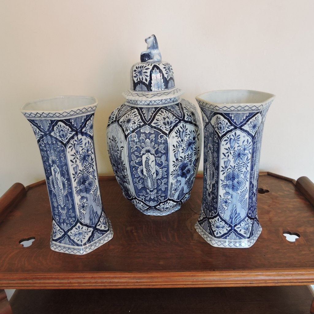 Prachtige Delfts blauw kaststel Petrus Regout Maastricht, Antiek en Kunst, Ophalen of Verzenden