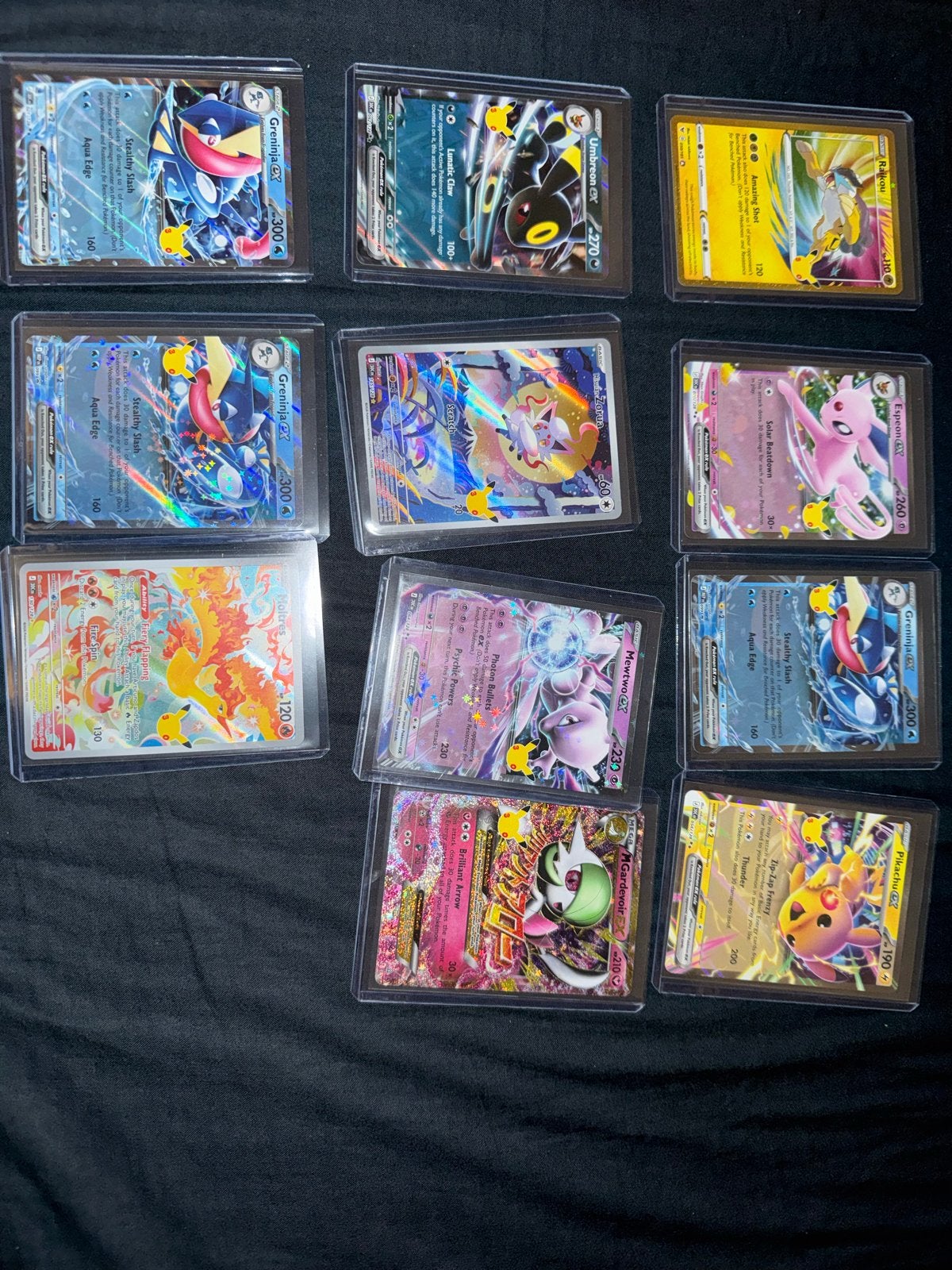 Pokémon Kaarten Collectie: Greninja, Umbreon, Mewtwo & Meer, Ophalen of Verzenden, Zo goed als nieuw, Meerdere kaarten, Foil