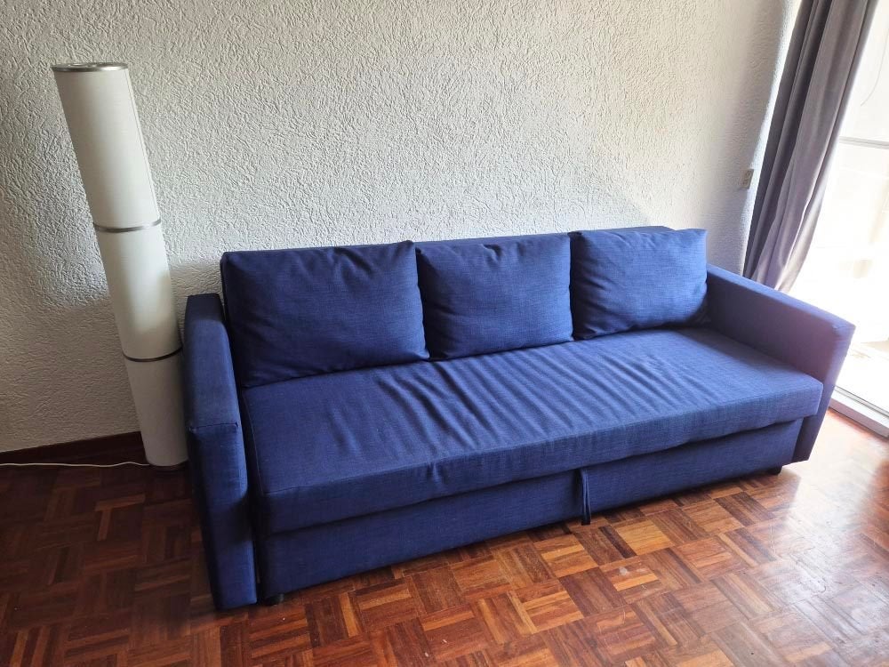 Ikea Sofa bed Friheten, Ophalen, 100 tot 125 cm, Driepersoons, Zo goed als nieuw