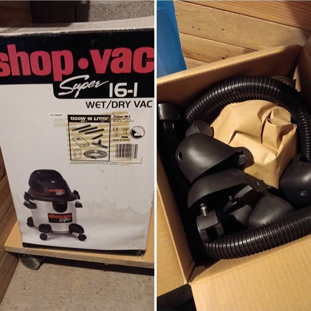 Shop-Vac Super 16-I Wet/Dry Vac - 1300W 16 Liter, Ophalen of Verzenden, Zo goed als nieuw, Industriële stofzuiger, Reservoir