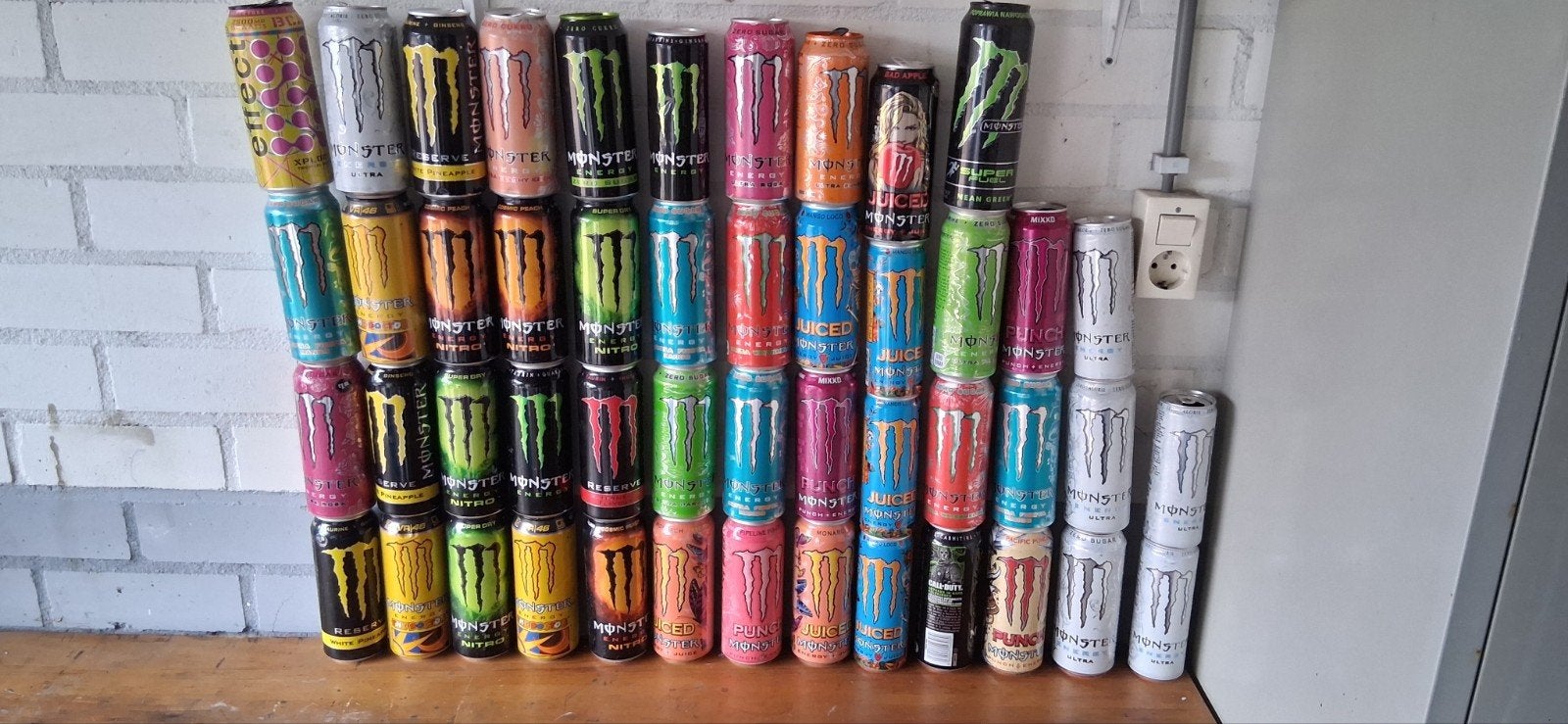 energie blikjes monster red bull, Ophalen of Verzenden, Gebruikt, Overige