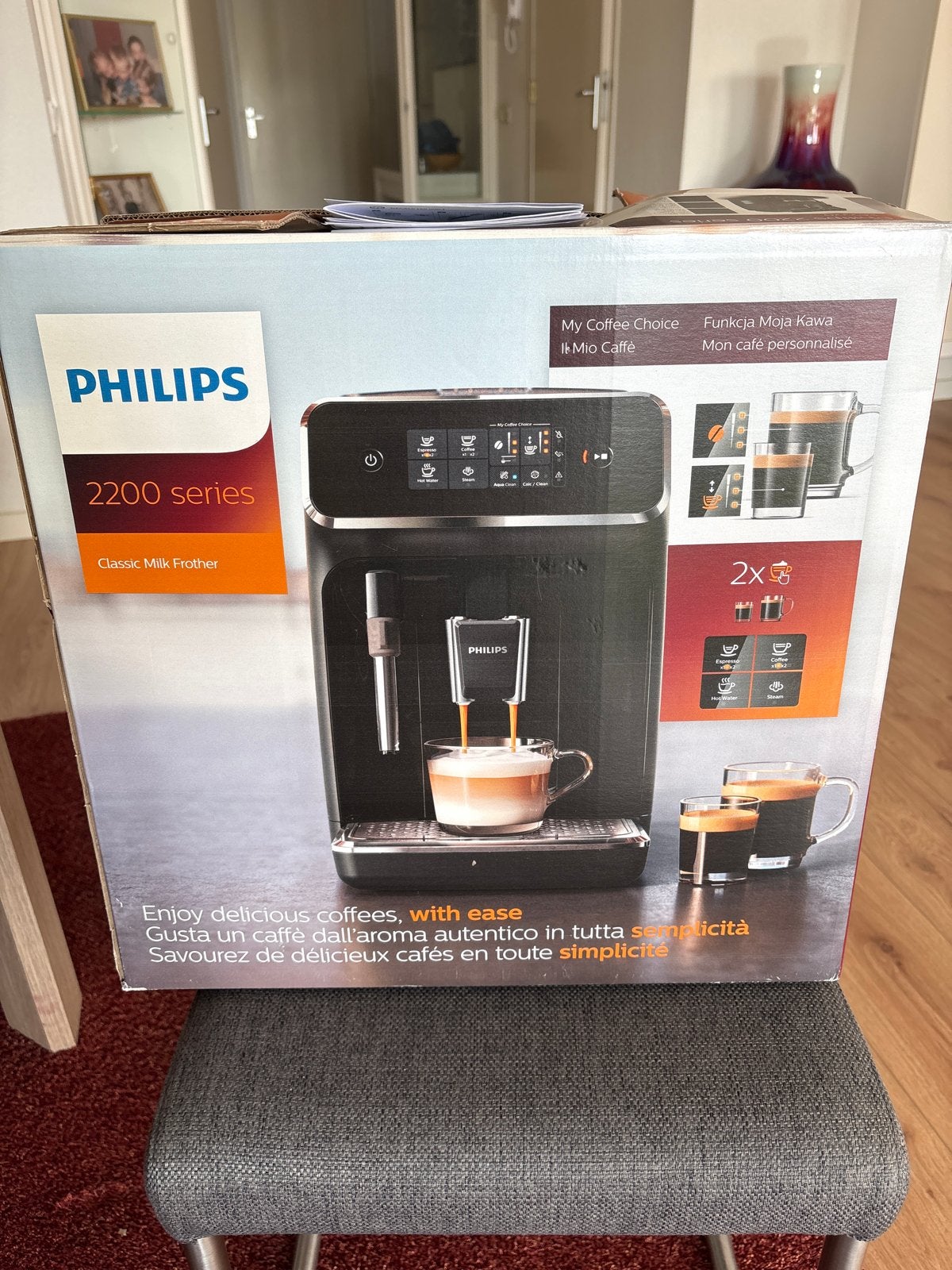 Philips 2200 series volautomatische espressomachine, Witgoed en Apparatuur, Stoompijpje, Espresso apparaat, Zo goed als nieuw