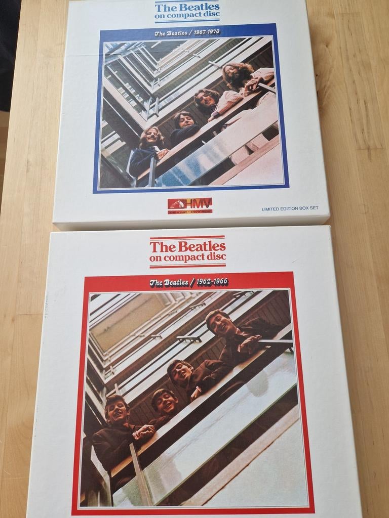 The Beatles on Compact Disc: 1962-1966 & 1967-1970 Boxset, Ophalen of Verzenden, 1980 - 1989, Zo goed als nieuw, Boxset