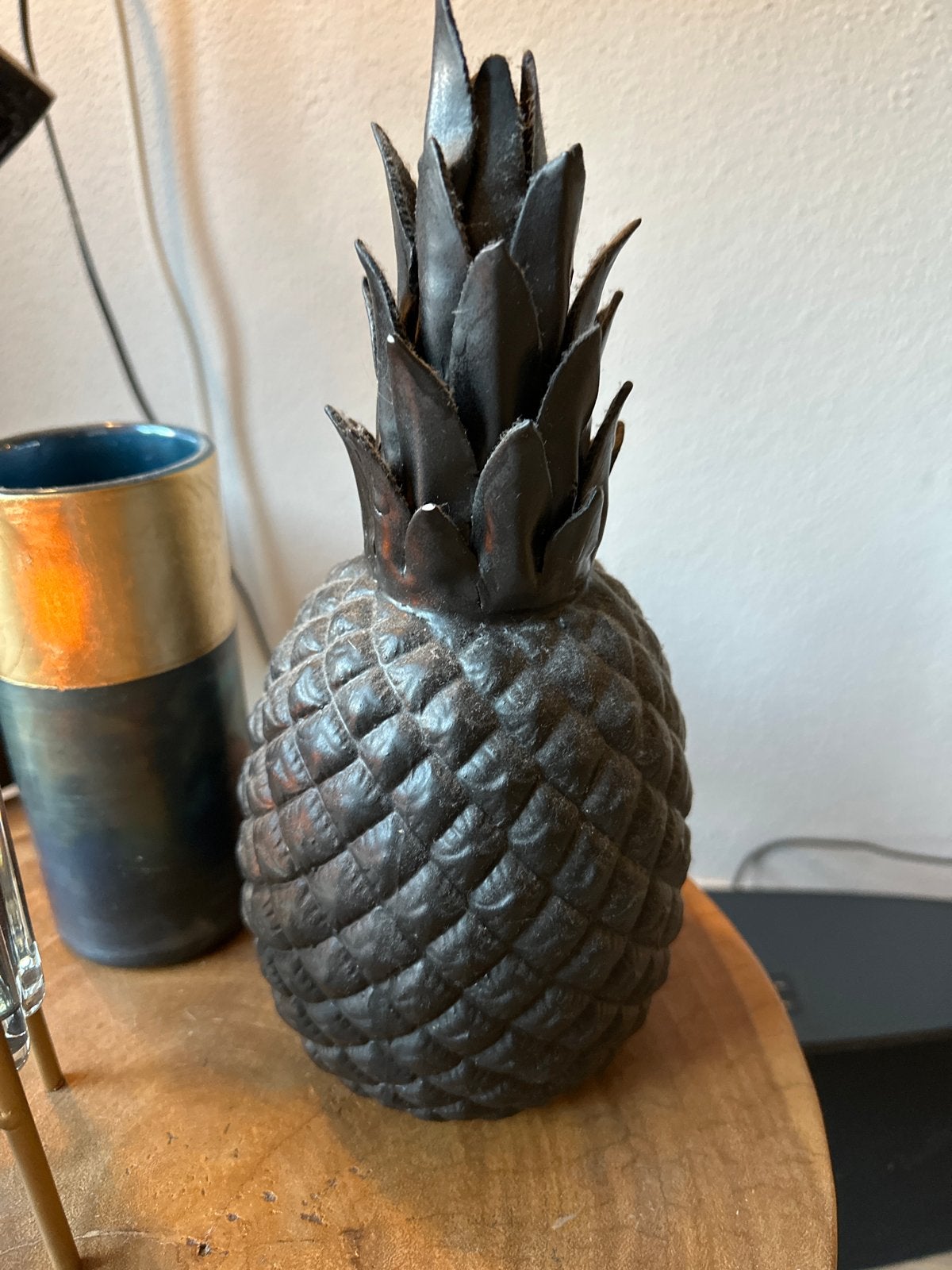 Decoratieve Ananas - Zwart Metaal, Ophalen, Zwart, Zo goed als nieuw, Metaal