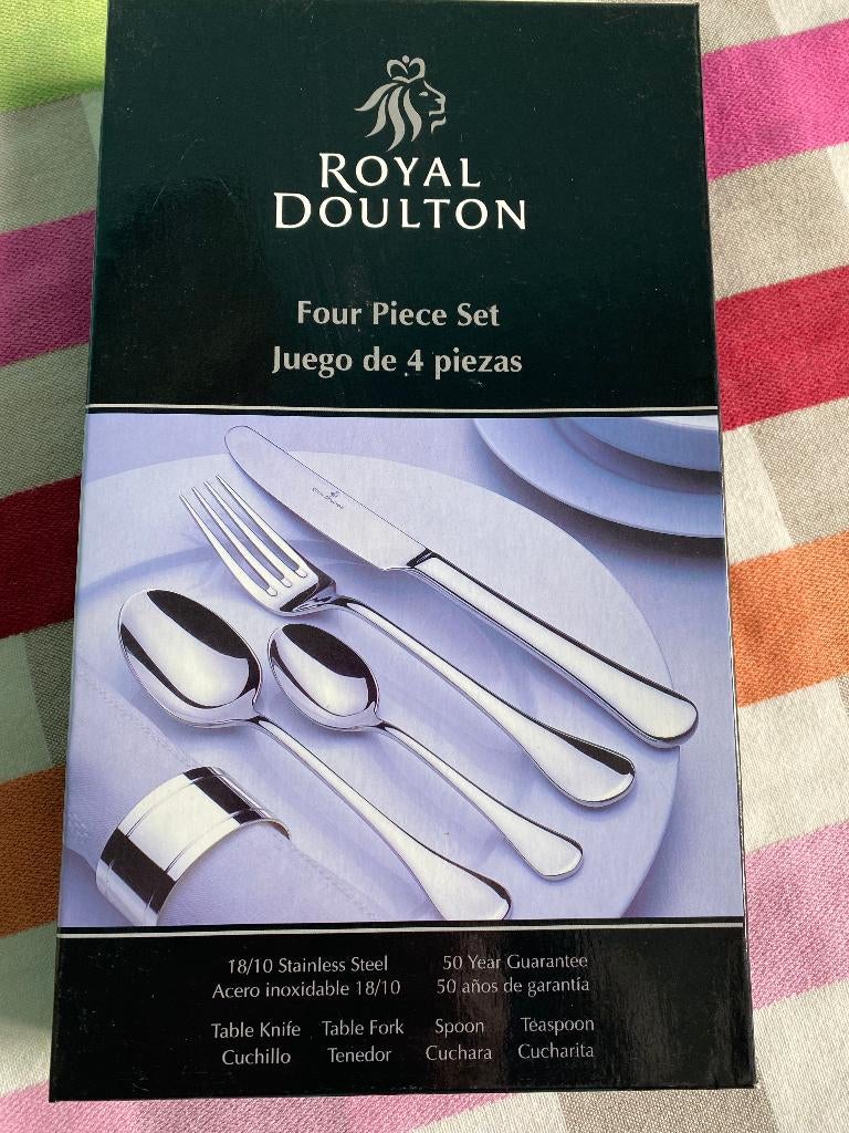 Royal Doulton bestek 4 delige set 18/10 rvs, Nieuw, Ophalen of Verzenden, Rvs of Chroom, Vaatwasserbestendig
