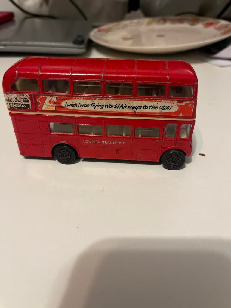 Vintage London Transport Dubbeldekker Bus Speelgoed, Ophalen of Verzenden, Gebruikt