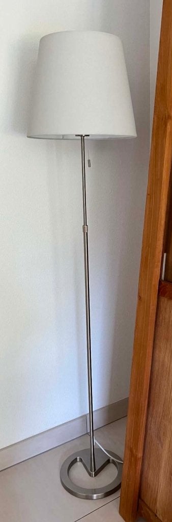 NYFORS Staande lamp, vernikkeld wit, Ophalen, Zo goed als nieuw, Metaal, 150 tot 200 cm