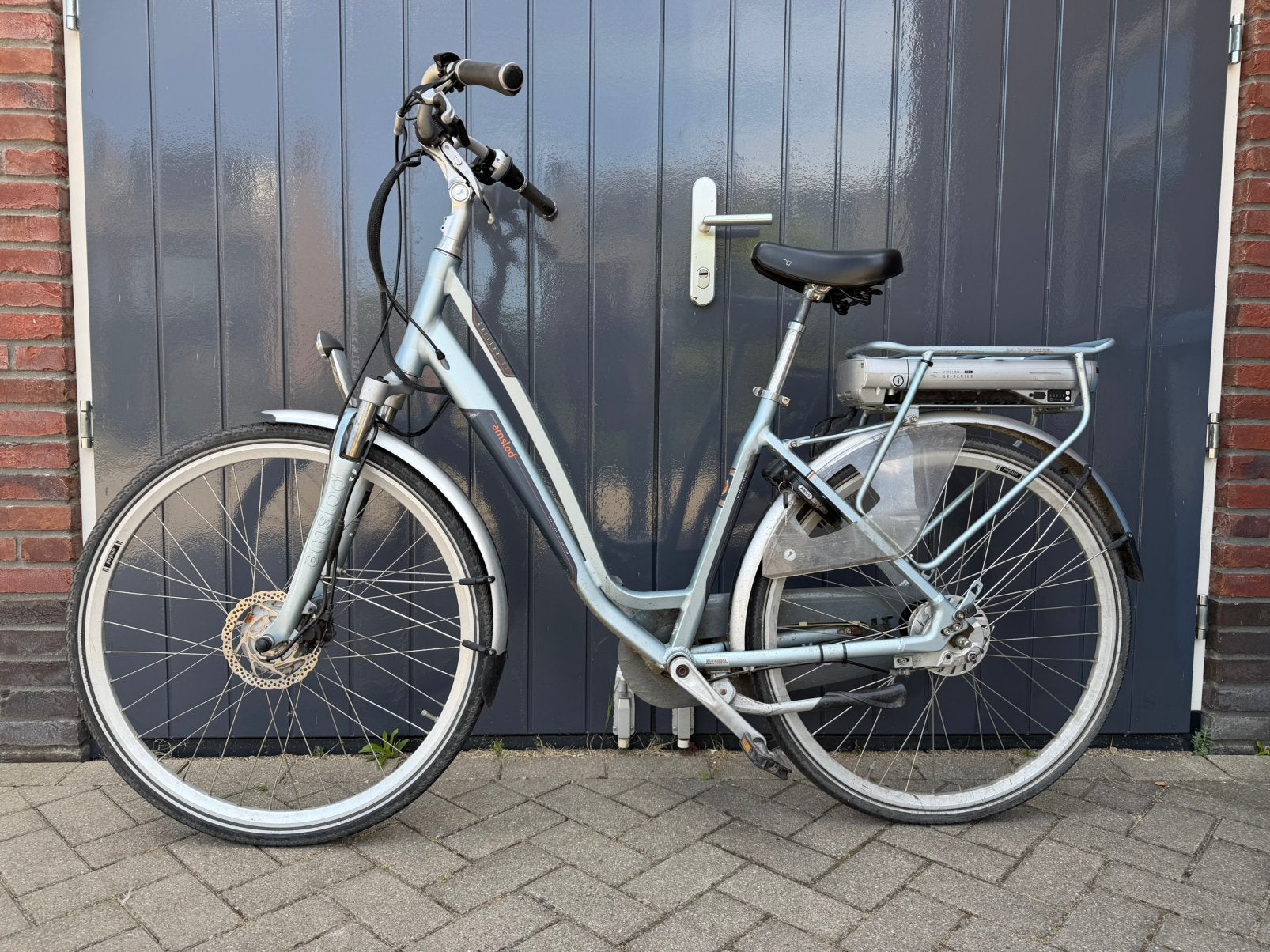 Amslod elektrische fiets met 7 versnellingen 2028 km, Gebruikt, 50 km per accu of meer, 55 tot 59 cm, Ophalen