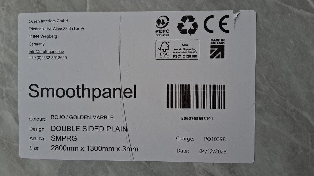 multipanel smoothpanel, Doe-het-zelf en Verbouw, Platen en Panelen, Ophalen, Nieuw, Overige materialen, Minder dan 20 mm