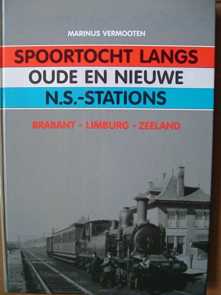 Spoortocht langs oude en nieuwe N.S.-stations, Ophalen of Verzenden, Zo goed als nieuw, Trein, Boek of Tijdschrift
