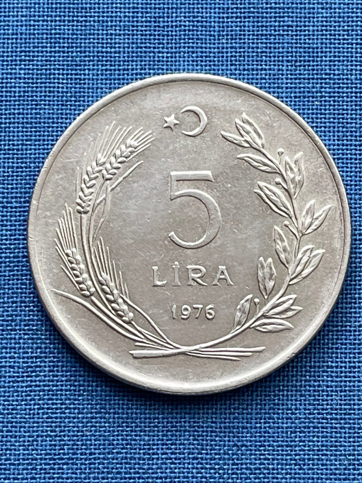 Te koop 5 Lira Turkije. Jaar 1976 mooie munt, Verzenden, Midden-Oosten