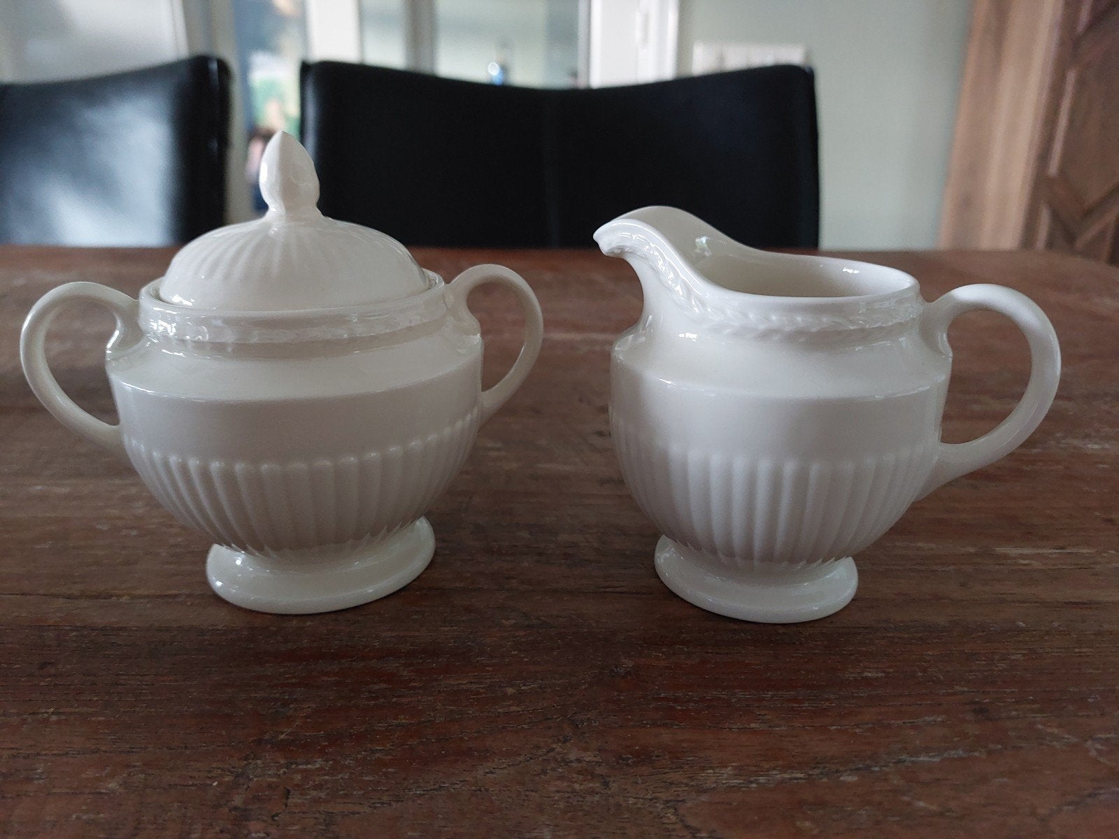 Wedgwood Edme suikerpot en melkkannetje (0,2 liter), Huis en Inrichting, Keramiek, Overige typen, Ophalen of Verzenden, Zo goed als nieuw