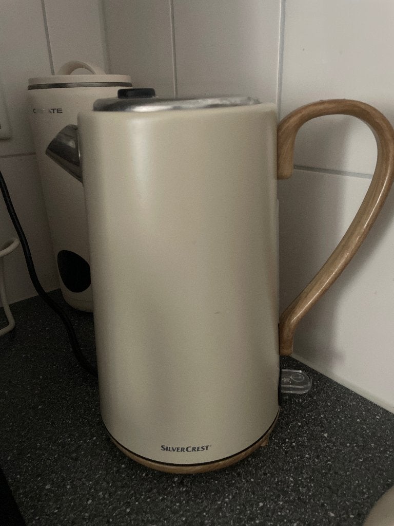 Waterkoker silvercrest beige, 1 tot 2 liter, Ophalen of Verzenden, Nieuw, Rvs