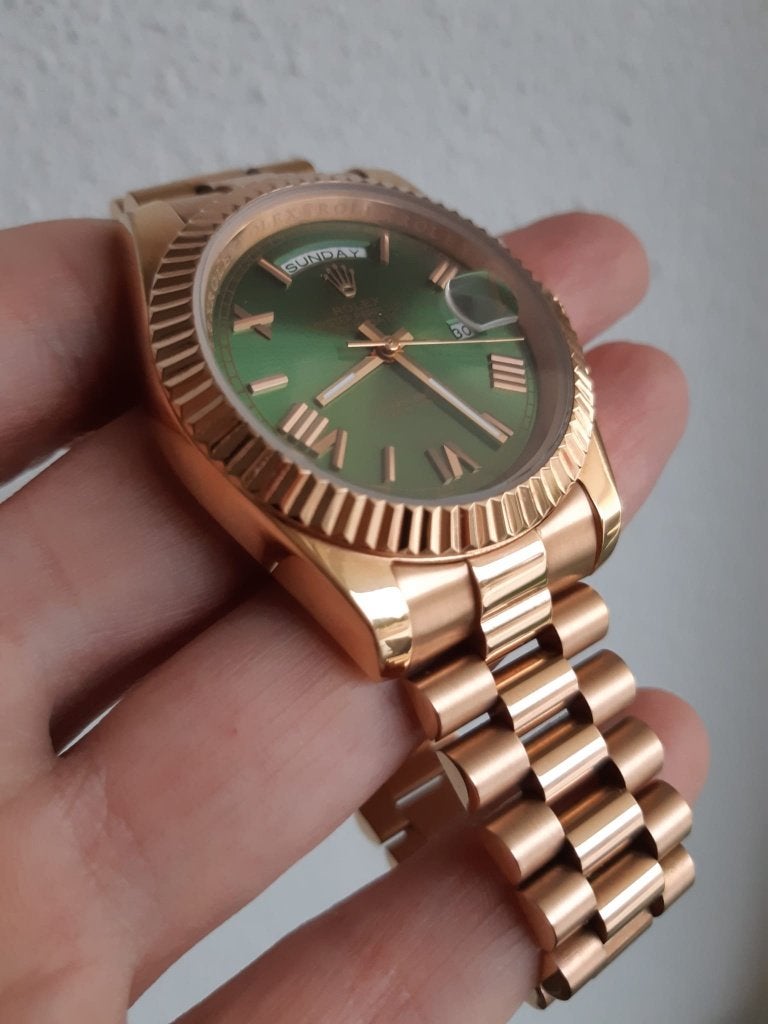 Prachtige Roliex, Automatisch 42u reserve., Overige merken, Staal, Staal, Ophalen of Verzenden
