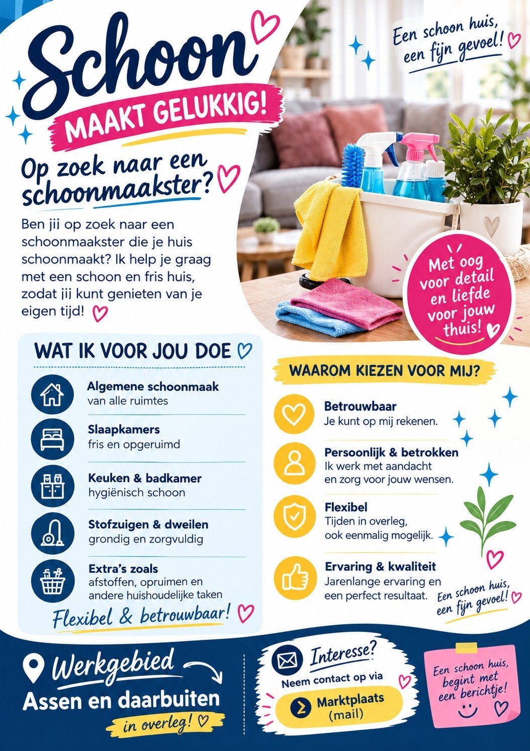 schoonmaakster/huishoudelijke hulp, Vacatures