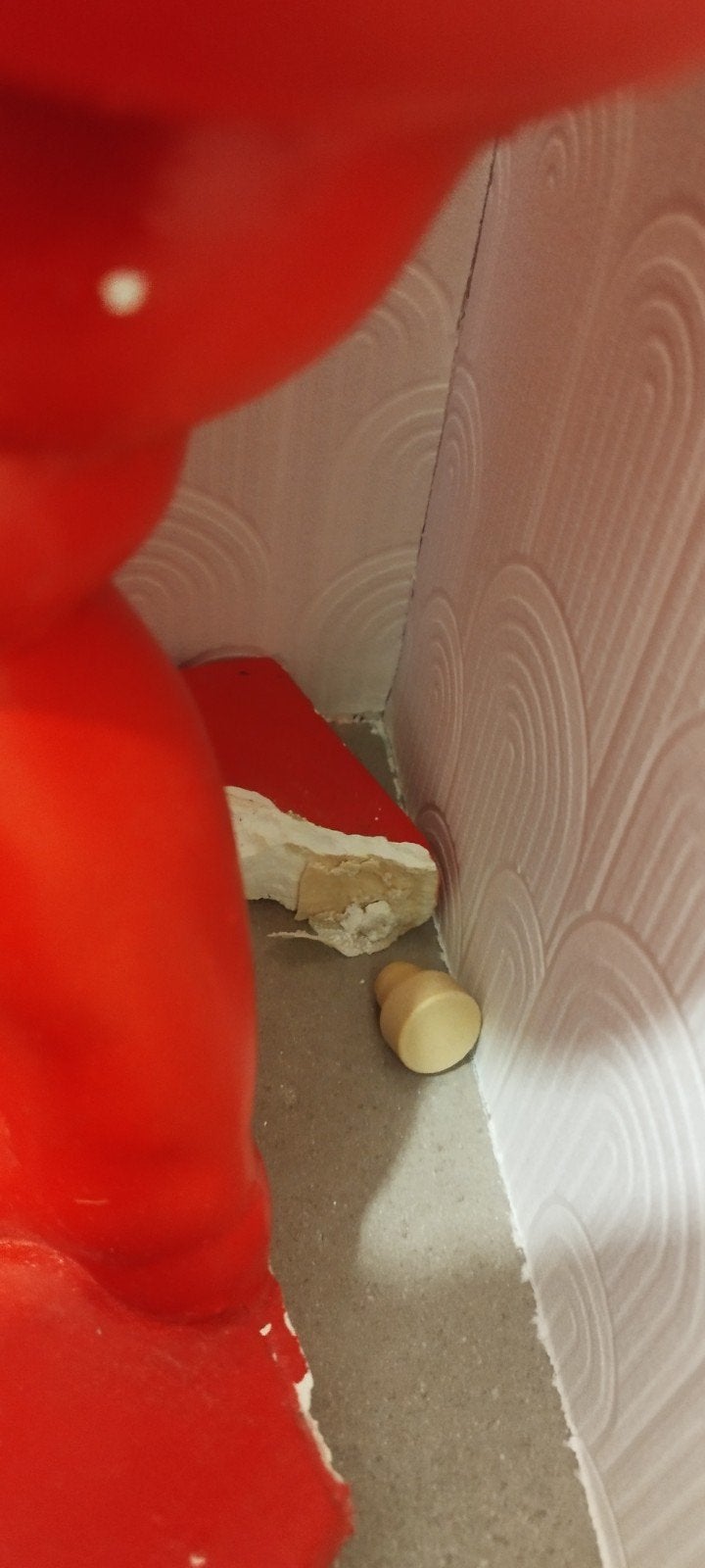 Gipsen Tweeling Beeld - Rood Geschilderd, Ophalen, Groep mensen, Gips, Rood