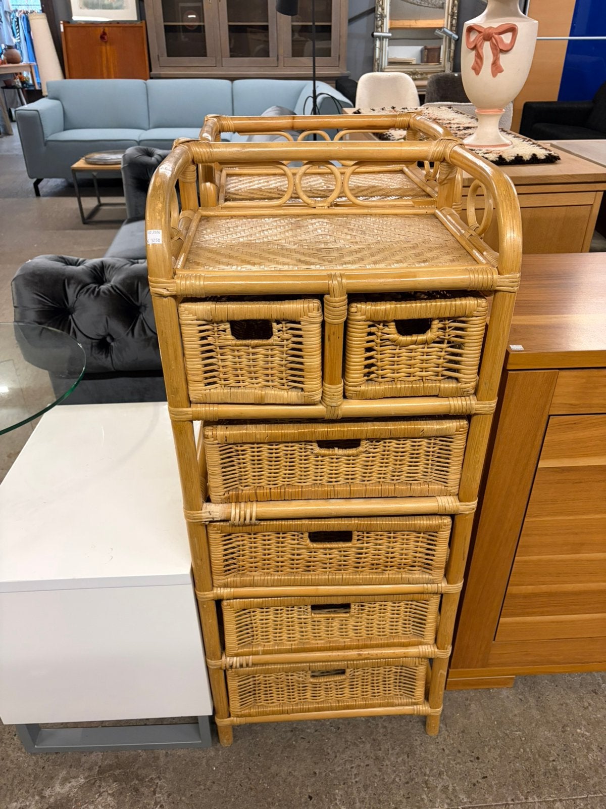 2 rotan ladekasten €32.50 per stuk, Ophalen, ., 50 tot 100 cm, .