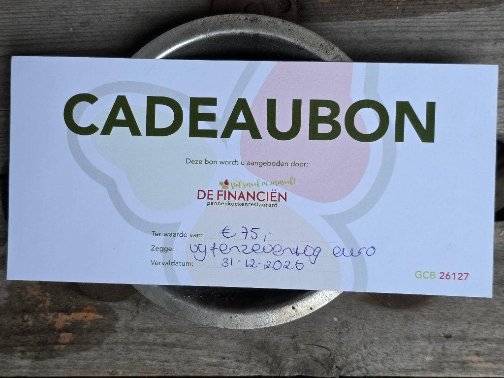Cadeaubon, Drie personen of meer, Cadeaubon, Arrangement, Overige typen
