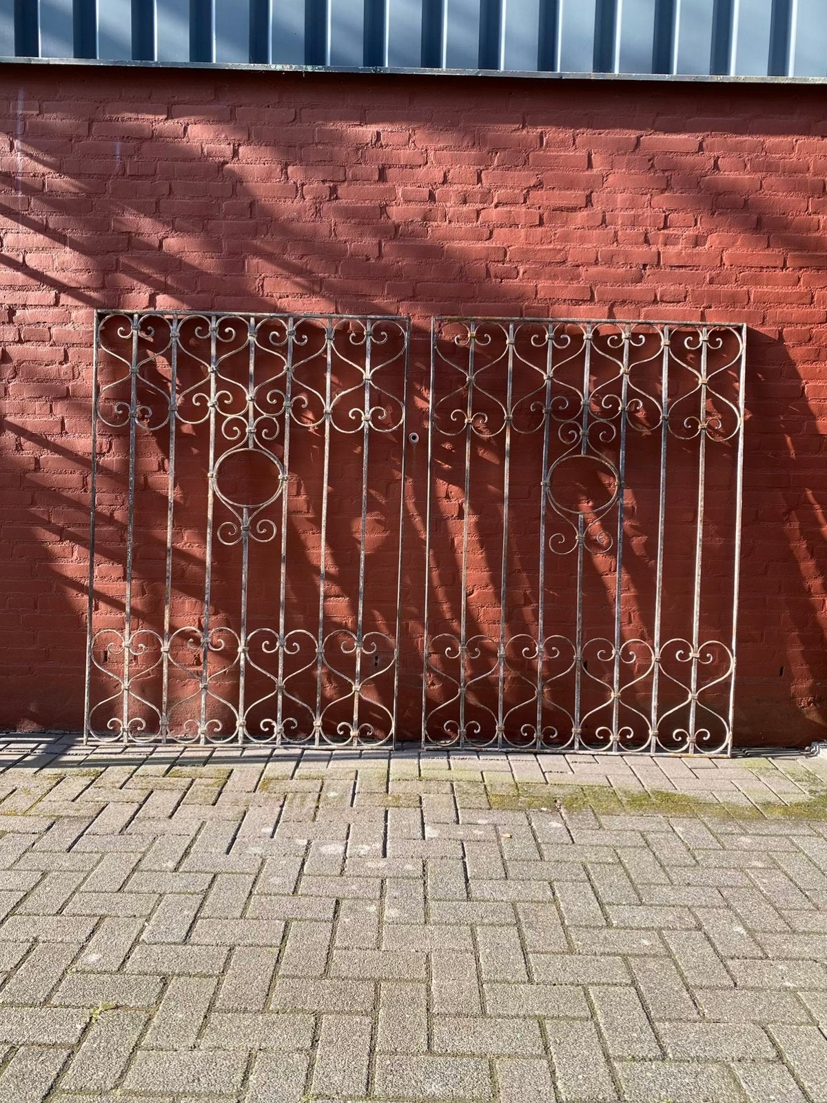 Antiek smeedijzeren hekwerk, Ophalen of Verzenden, Gebruikt, IJzer, Sierhekwerk