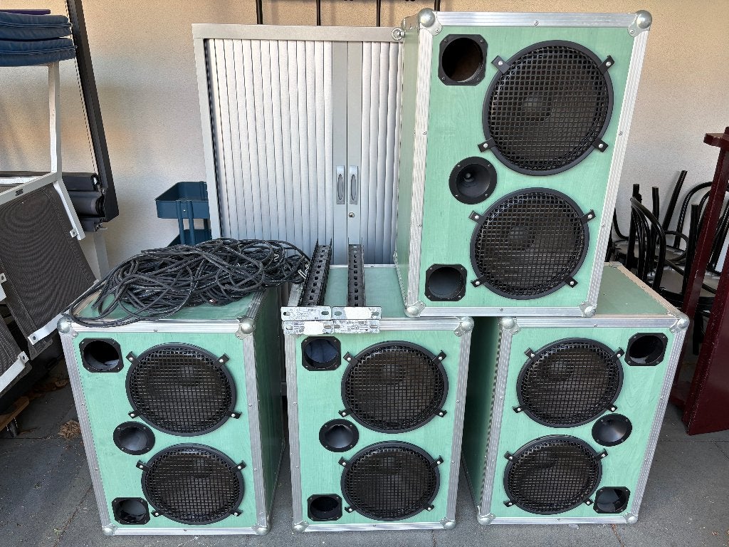 4 PA Boxen, Visaton woofer en tweeter, met bekabeling, Gebruikt, Overige typen, Stofbestendig, Ophalen