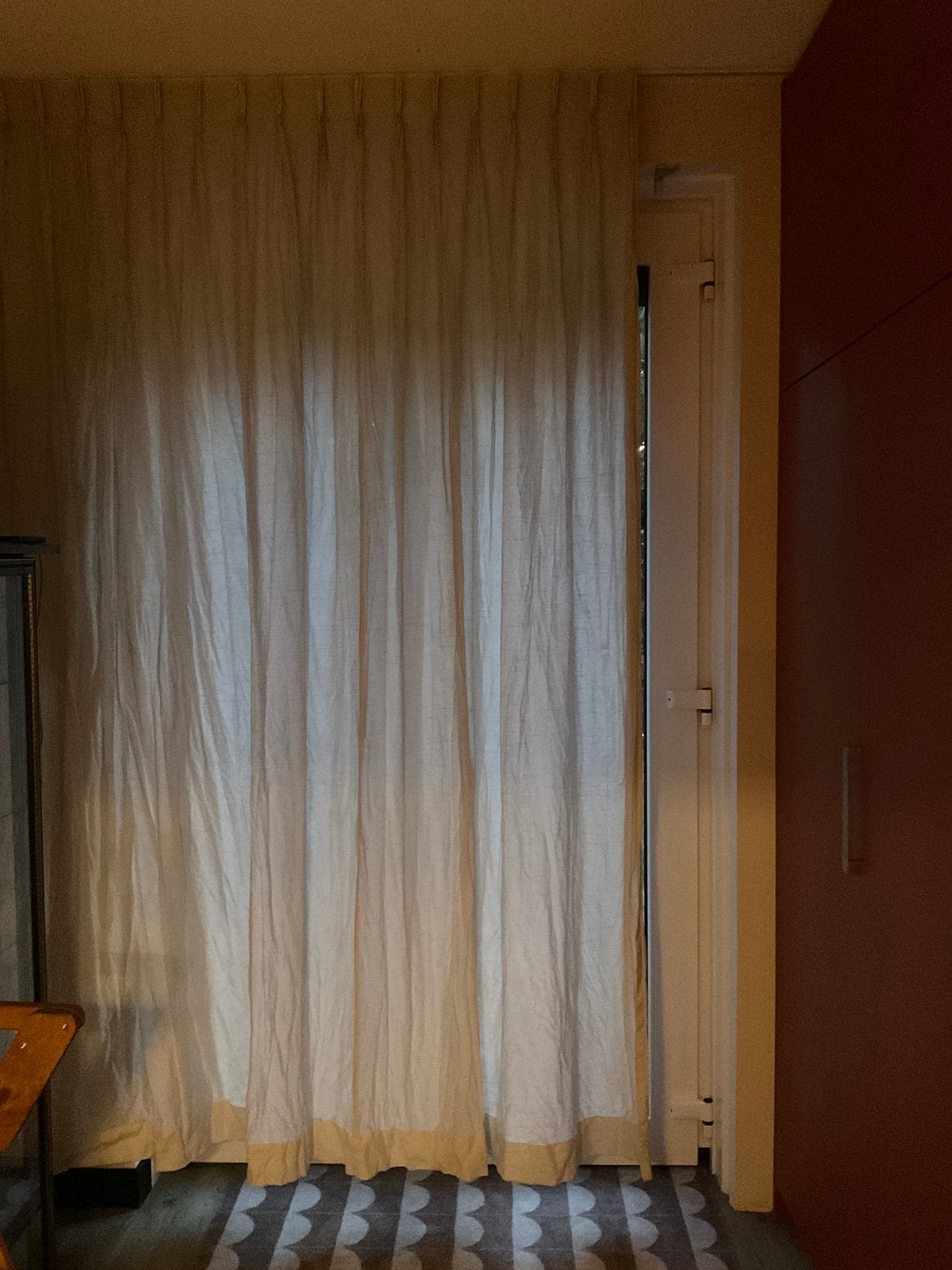 3x beige inbetween gordijn, Ophalen, Overige materialen, Gebruikt, Kwantum