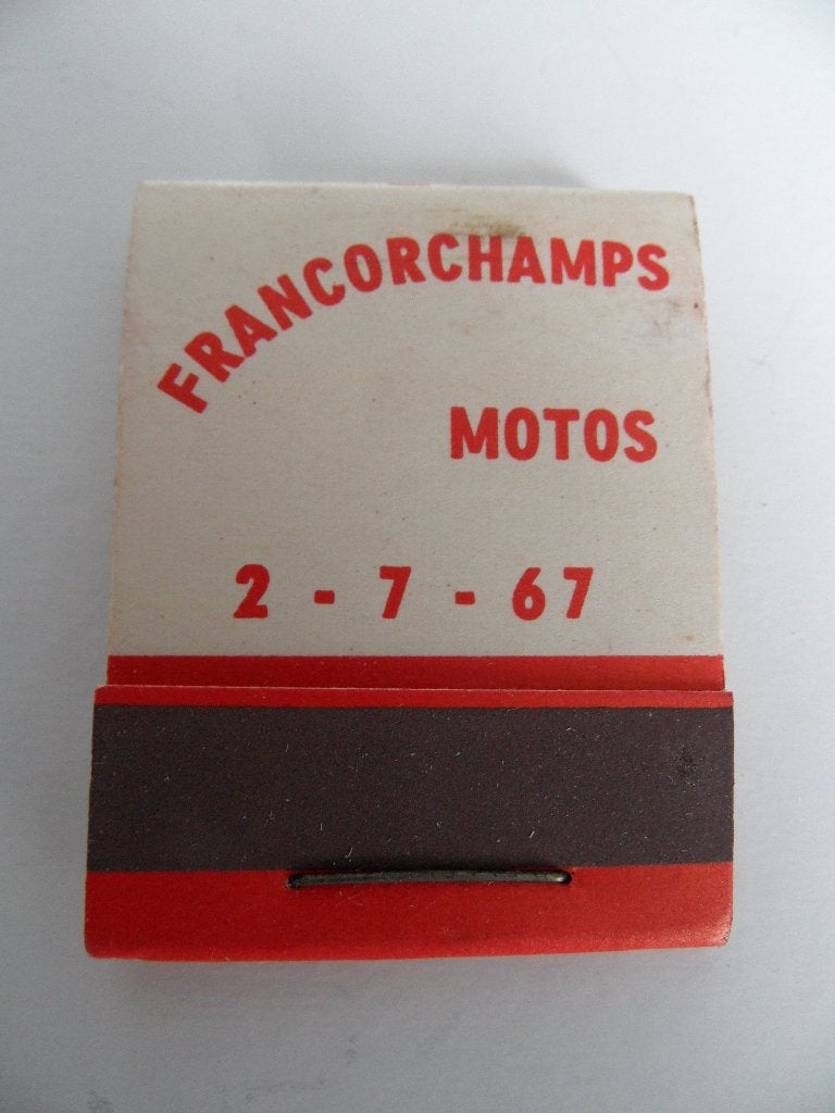 Motorwegrace Francorchamps 1967 lucifers mapje, Verzenden, Zo goed als nieuw, Gebruiksvoorwerp