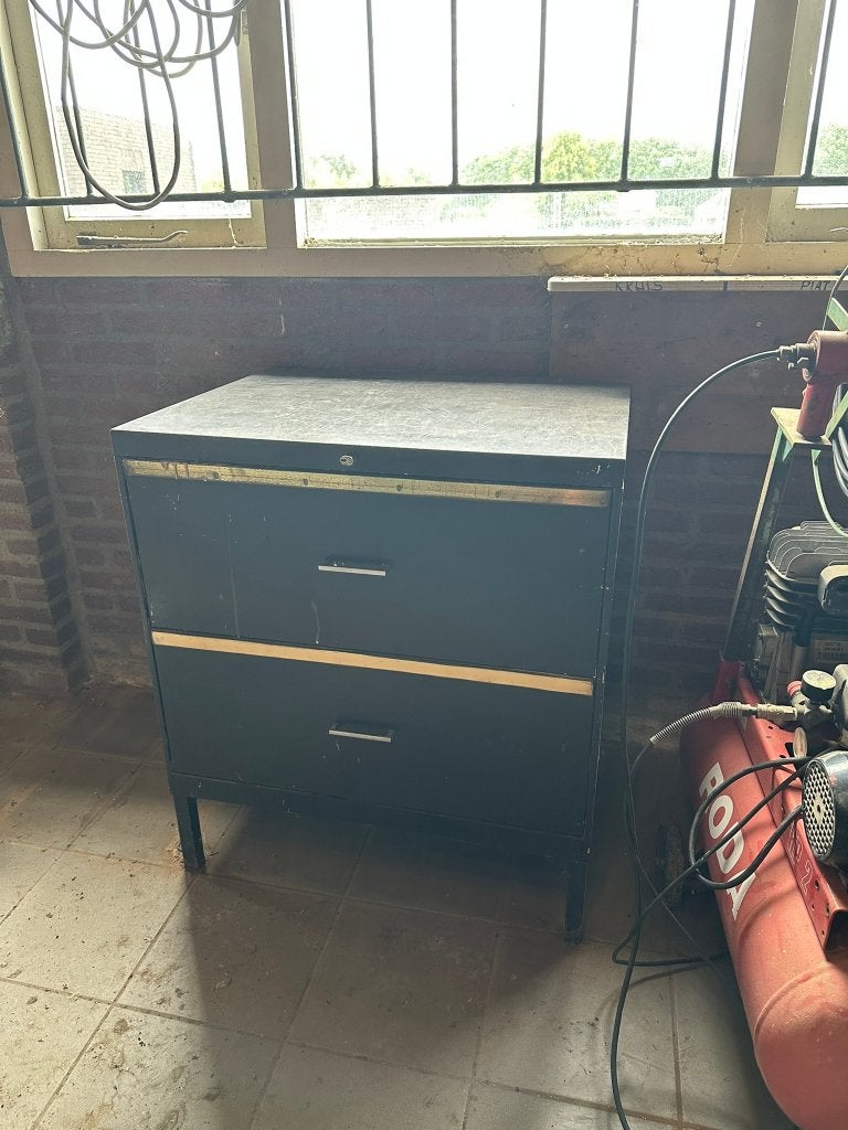 Stalen metalen ladekast, Huis en Inrichting, Kasten | Ladekasten, Ophalen, Gebruikt, 5 laden of meer, 50 tot 100 cm