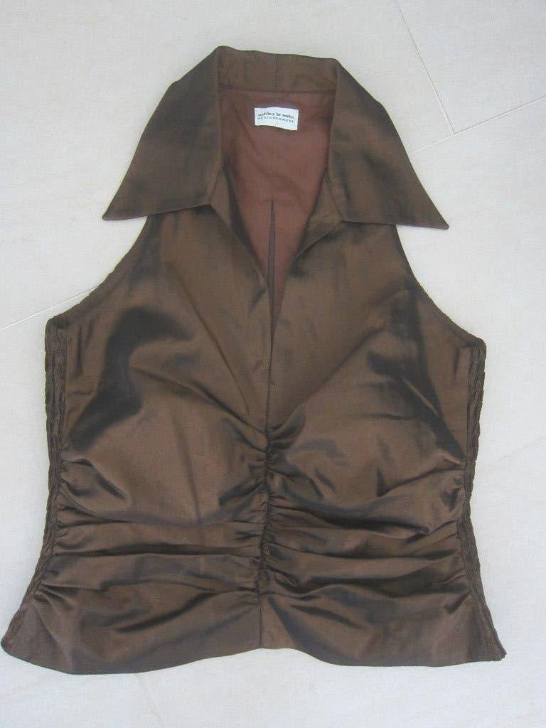 gilet  mouwloos vest dames   FEESTKLEDING  GALA  maat 38, Maat 38/40 (M), Bruin, Ophalen of Verzenden, Zo goed als nieuw